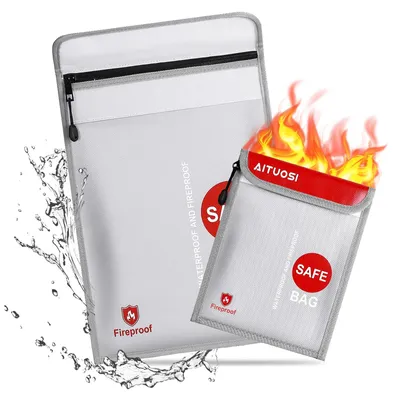 Image de Solidchoice - Lot de 2 pochettes de rangement sécurisées avec fermeture éclair