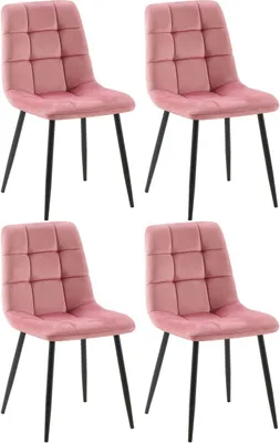 Produktbild von 4er Set Esszimmerstühle Antibes rosa