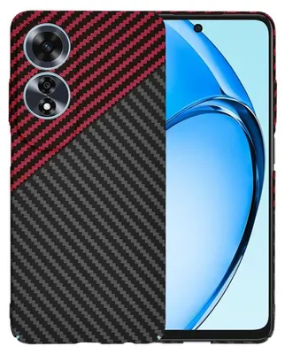 Produktbild von Techsuit Carbonite FiberShell Back Cover Hülle für Oppo A60 - Rot/Schwarz