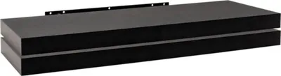Immagine prodotto di Mensola a muro Bolt Edge - Nero - Galleggiante - 70 cm - MDF - Per cornici e libri - Set di 2