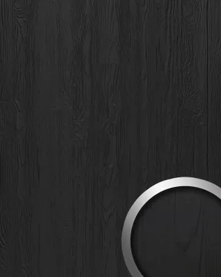 Zdjęcie produktu dla WallFace 24949 Panel ścienny imitacja drewna matowy czarny 2,6 m2