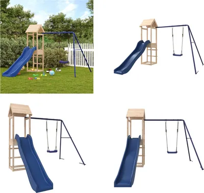Produktbild von vidaXL Spielturm Massivholz Kiefer - Spielplatz - Spielplätze - Garten Spielplatz - Outdoor Spielplatz