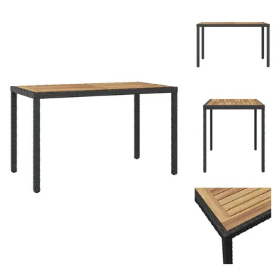 Zdjęcie produktu dla vidaXL Stół ogrodowy czarno-brązowy 123x60x74 cm lite drewno akacjowe - Stoły ogrodowe