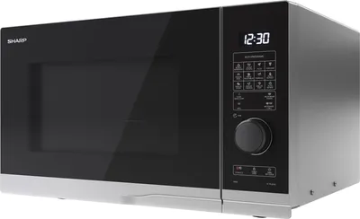 Obrázek produktu pro Sharp YC-PG234AE-S, Pracovní deska, Mikrovlnná trouba s grilem, 23 l, 900 W, Vestavěný displej, LCD
