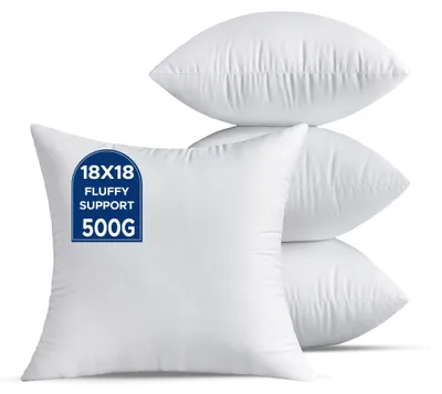 Kissenfüllung 45x45 cm, 4 Stück, weiß, Polyester, für Sofa & Bett