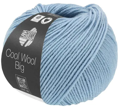 Produktbild von Lana Grossa COOL WOOL Big Mélange 50 g extrafeine Wolle in dezenten Mélange-Tönen 120 m Farbe 1702 - Hellblau meliert