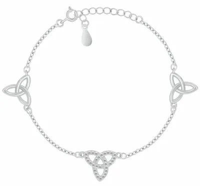 Produktbild von Silbernes Damenarmband Triquetra BRC214W
