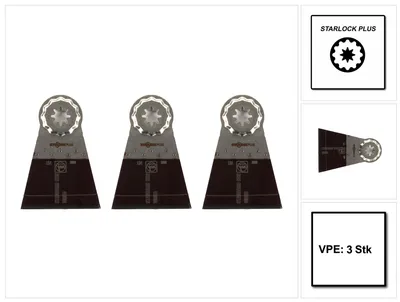 Image de Fein E-Cut Standard Starlock Plus lame de scie 50x65 mm 3 pièces ( 63502134220 ) HCS acier