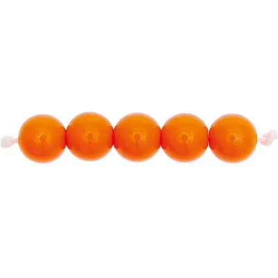 Image de 24 perles rondes 10 mm - Orange