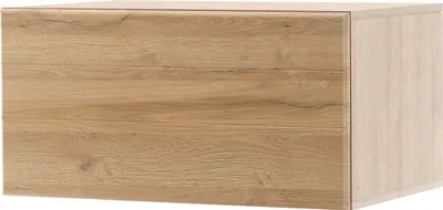 Produktbild von LIVOJO M14 Wohnzimmer Lowboard hängend schmal 70 x 35 x 48 cm Schwarz Hochglanz & Grandson Oak hell