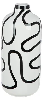 Zdjęcie produktu dla Wazon ceramiczny "Gilde", model "curved line", prosty design, kolor biały, zestaw 2 sztuk, wysokość 25 cm, średnica 11 cm, numer katalogowy: 32623, kod produktu: 4063387326237