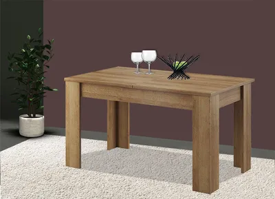 Produktbild von Esstisch Küchentisch Holztisch Esszimmer ausziehbar 140-180x80cm eiche riviera