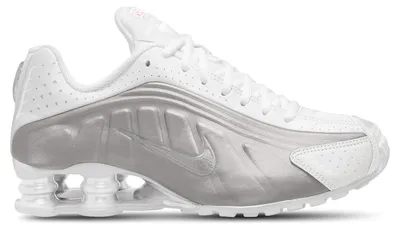 Produktbild von Nike Shox R4 White Bright Crimson Metallic Silver (GS) - EU 36.5