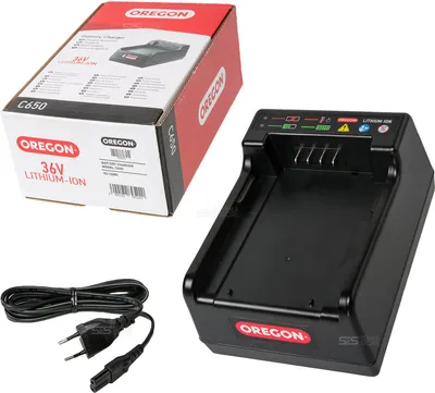 Produktbild von Oregon Akku Ladegerät C650 passend zu allen Oregon 36 Volt Li-Ion Akkus 594078 1,8 Ah Ladestrom