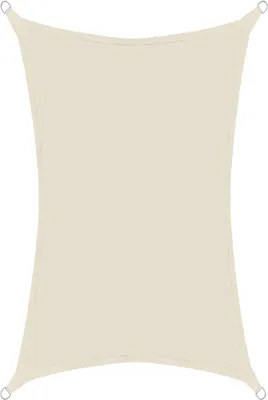 Produktbild von Sonnensegel 4x6m rechteckig - HDPE luftdurchlässig UV- Schutz - Garten Terrasse Beschattung  - Creme
