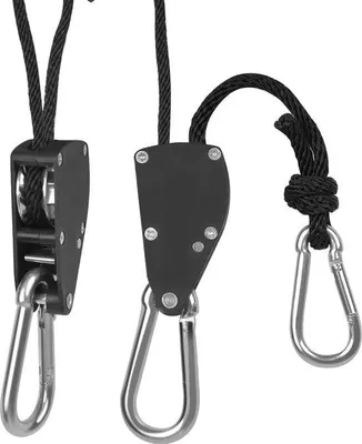 Produktbild von Famanu Hängesystem mit verstellbarem Seil und Karabinerhaken - Schwarz