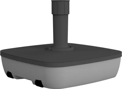 Produktbild von EDA Plastiques Sonnenschirmständer, Kunststoff, Rollen, eckig, Grau/Anthrazit, für Stangen Ø 32-50 mm, für Schirme bis Ø 350 cm oder 250x250 cm, befüllbar
