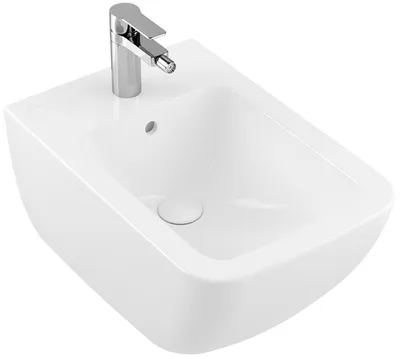 Produktbild von Villeroy&Boch Bidet Venticello 375x560mm mit Überlauf wandhängend Stone White CeramicPlus, 441100RW