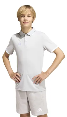 Zdjęcie produktu dla Koszulka polo dla dzieci adidas Entrada26, uniseks, kolor: jasnoszary/biały, rozmiar: 3-4 lata