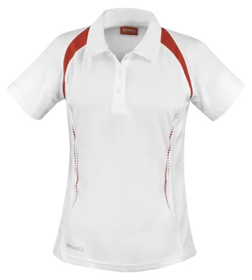 Produktbild von Spiro - "Team Spirit" Poloshirt für Damen FK2070 (XL) (Weiß/Rot)