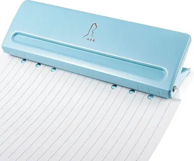 Produktbild von Famanu 6-Loch Papierlocher für A4 / A5 / A6 / A7 - Blau