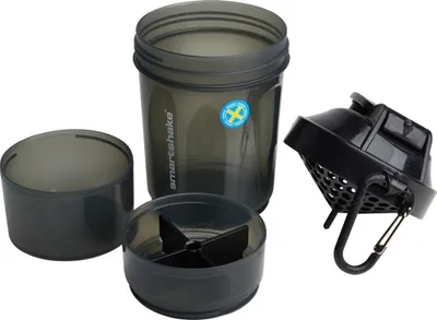 Produktbild von Smartshake - Mix-Flasche "Original2Go", 600ml RD3440 (Einheitsgröße) (Pulverdampf Schwarz)
