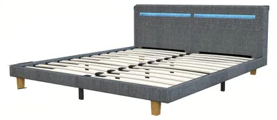 Productafbeelding van Tweepersoonsbedframe - Bedframe - Bed - Ledikant - Slaapkamermeubel - 140x200 cm - Stevige Houten Lattenbodem