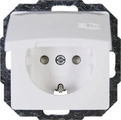 Produktbild von Kopp 920802069, CEE 7/3, 1 Modul(e), CEE 7/4, Weiß, 250 V, 16 A