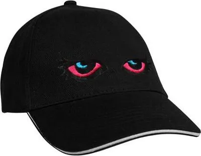 Produktbild von Baseballcap mit Einstickung Augen 68180 Color - schwarz