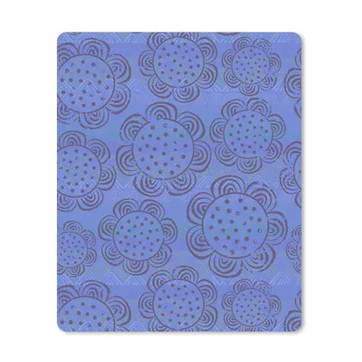Produktbild von MuchoWow® Mauspad Mousepad Blumen - Muster - Blau 30x40 cm - Mousepads - Maus Mat - Pad - Mausunterlage - Mausmatten