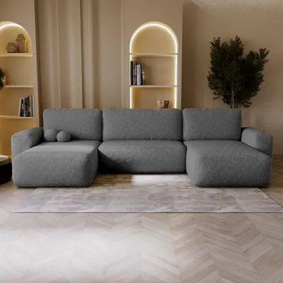 Produktbild von FurMeb24 ECKSOFA FADO U mit Schlaffunktion und bettkasten 374 x 94 x 177 cm Quelle 92