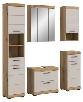 Produktbild von Badezimmer-Set Scout 1 | Kaschmir / Evoak Oak | 5-teilig