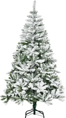 Produktbild von Künstlicher Weihnachtsbaum – Schnee-Effekt – flammenhemmend – Scharnierkonstruktion – Grün/Weiß