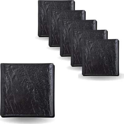 Produktbild von Wilmax Square Plate SlateStone Set – 6er Pack, Schwarz WL-661104/A6