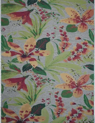 Immagine prodotto di Tappeto per interni ed esterni con motivo floreale verde multicolore 200x290