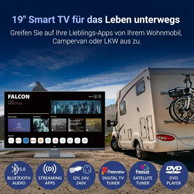 Image de Téléviseur 19 pouces, technologie WebOS, Smart TV, Wi-Fi, idéal pour le camping