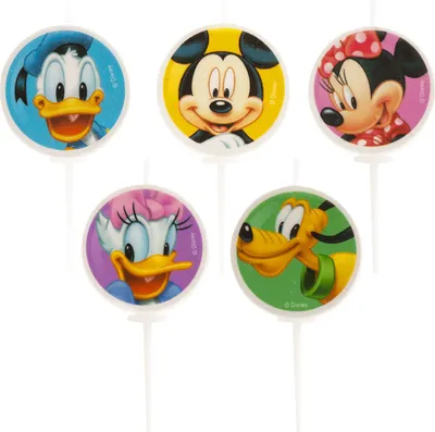 Obrázek produktu pro Svíčky na dort Mickey 3cm 5ks