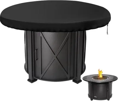 Produktbild von Rundes Grillabdeckung, 420D, 100 cm, UV-beständig, wasserdicht, schwarzes Grillabdeckung für Grill und Grillplatte