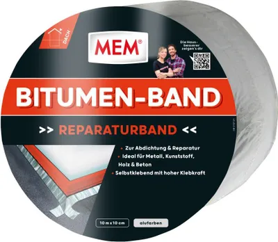 Produktbild von MEM Bitumen-Band 10 m x 10 cm alu