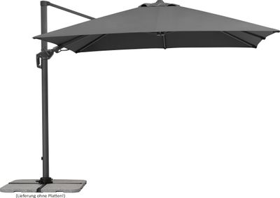 Sonnenschirm Ampelschirm Schneider Rhodos Twist Green Style Ø 300 cm Polyester (PES) anthrazit