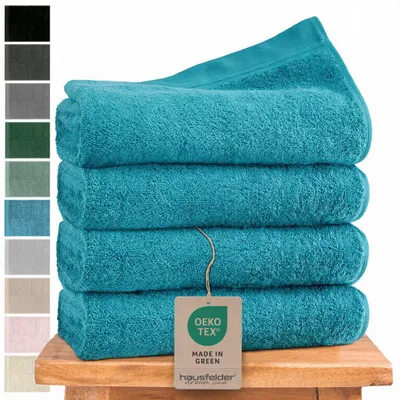 Produktbild von Hausfelder Handtücher Premium Handtuch Set (Türkis Petrol, 4 Handtücher 50x100cm), KI-generiertes Bild