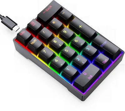 Produktbild von Mechanisches Tastatur-Set für Laptops, tragbar (schwarz)