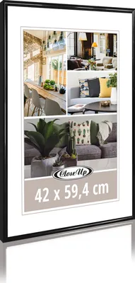 Produktbild von Posterrahmen 42 x 59,4 cm DIN A2 Kunststoff schwarz