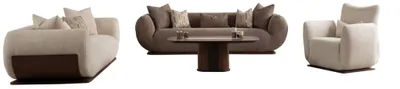 Produktbild von Couchgarnitur Sofa Set 2x Sofas 3 Sitzer Couchtisch Sessel Wohnzimmer