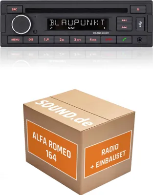 Produktbild von Autoradio Einbaupaket Blaupunkt Milano 200 BT passend für Alfa Romeo 164 | Bluetooth USB