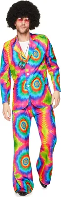 Immagine prodotto di costume da discoteca anni '70 in batik colorato al neon - XL