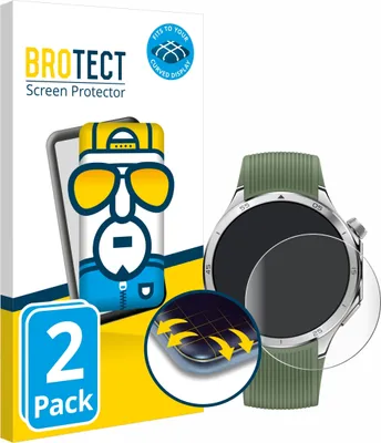 Produktbild von 2x BROTECT Fullscreen Schutzfolie für OnePlus Watch 3 Displayschutz Folie Fullcover Klar Transparent