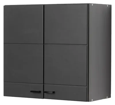 Produktbild von Dmora Küchenvorratsschränk Palmiano 60x30x57h cm Anthrazit, ein Regal, 2 Türen