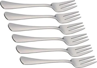 Zdjęcie produktu dla Mały zestaw widelczyków do deserów, 6 szt., stal nierdzewna, 18 cm, do owoców