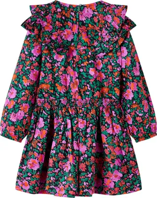 Produktbild von vidaXL Kinderkleid mit Langen Ärmeln Knallrosa 128